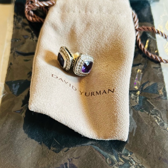 David Yurman Petite Albion Amethyst Earrings - Picture 4 of 4